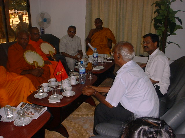 Meeting with Tamil Chelvan in Kilinochchi at his office May 2006 -1.JPG